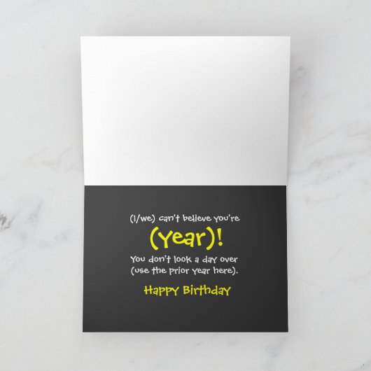 OMGユーモアのある誕生日カード カード (内部)