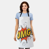 OMGロゴ エプロン (着用した状態)