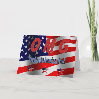 OMG今アメリカ人です! 新しい市民の挨拶 カード