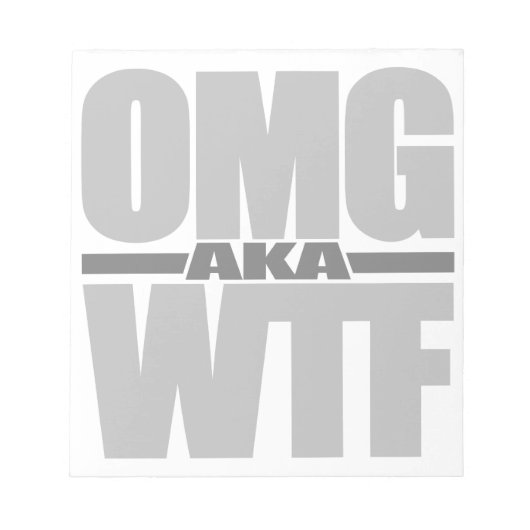 OMG別名WTFカスタムメモ帳 ノートパッド (正面)