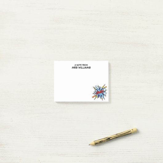 OMG名前をカスタムするおもしろいレトロ漫画本 ポストイット (デスク上)