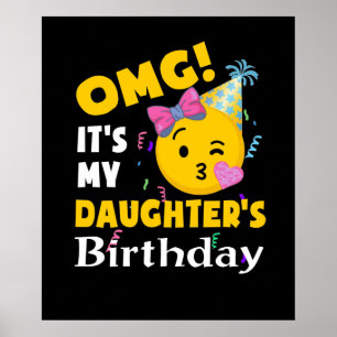 OMG娘の誕生日であるカッコいい誕生田絵文字 ポスター