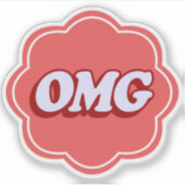 OMG式 – はっきりした文字シール シール (正面)