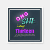 OMG彼女は13の誕生日パーティーを回している スタンダードカクテルナプキン (正面)