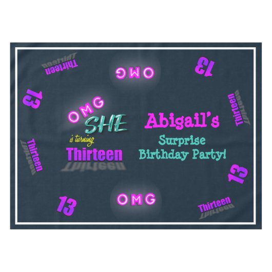 OMG彼女は13サプライズパーティーを回している テーブルクロス (正面(横))