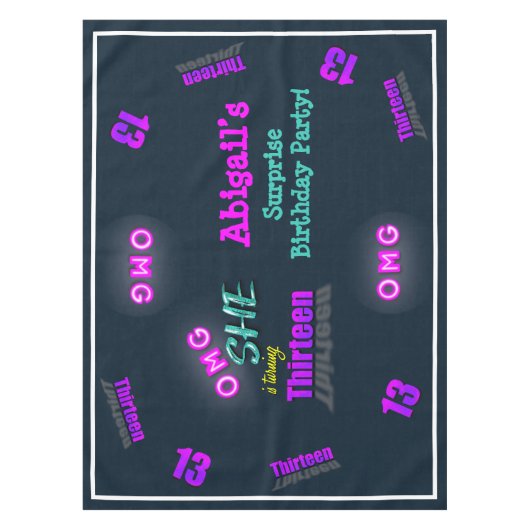 OMG彼女は13サプライズパーティーを回している テーブルクロス (正面)