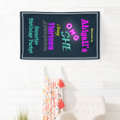 OMG彼女は13サプライズパーティー歓迎を回している 横断幕 (インサイチュ)