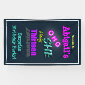 OMG彼女は13サプライズパーティー歓迎を回している 横断幕 (横)