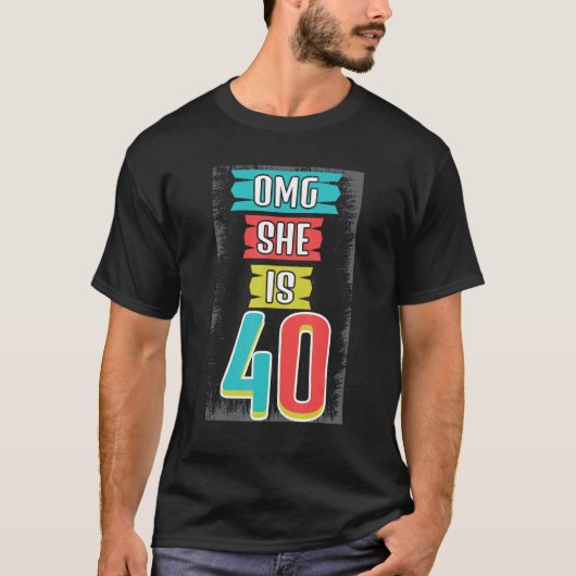 OMG彼女は40, 40.誕生日 Tシャツ (正面)