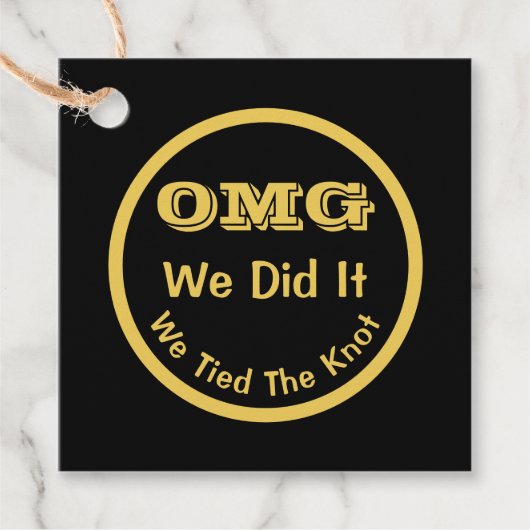 OMG我々は結び目を結んだ フェイバータグ (正面)