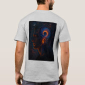 Omg抽象芸術レッドヒューマンヘッドアートTシャツ – premium Tシャツ (裏面)