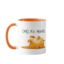 OMG月曜日ブルースイエローキャットギフトおもしろいだ