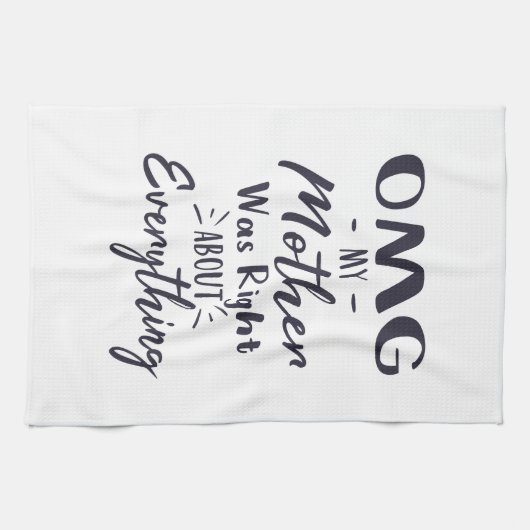 OMG母は正しかった，母の日の贈り物 キッチンタオル (横)