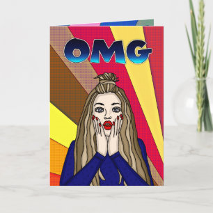 OMG申し訳ない忘れお客様の誕生日ポップ・アートのArt カード