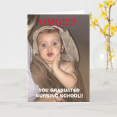 Omg看護専門学校のおもしろいなベビーカードを卒業させました カード (黄色い花)