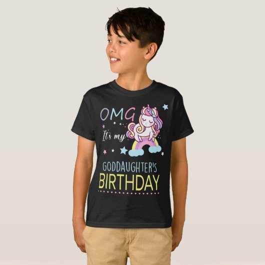 OMG私のゴド娘の誕生日かわいいゴッドマザー Tシャツ (正面フル)