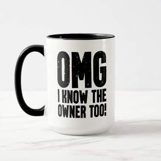 OMG私は所有者もバーテンダーのバウサーを知っている マグカップ (左)