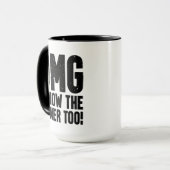 OMG私は所有者もバーテンダーのバウサーを知っている マグカップ (正面左)