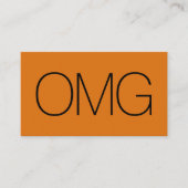 OMG若おもしろい大人オレンジはっきりした色 名刺 (正面)