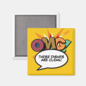 OMG食洗機クリーン汚れカスタムのメッセージ マグネット (正面/裏面)