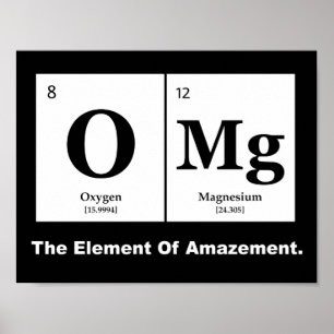 OMG驚きの要素,科学ユーモア ポスター