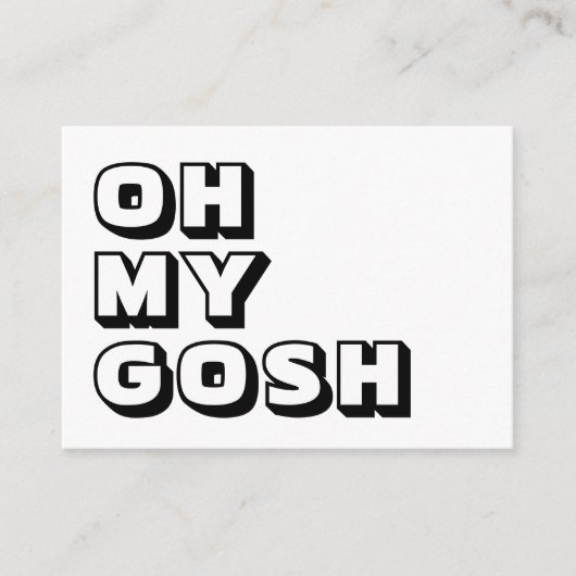 OMG，ああ私の神，神，白黒カード アドバイスカード (正面)