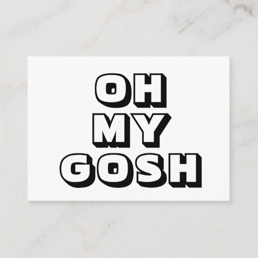 OMG，ああ私の神，神，白黒カード アドバイスカード (正面)