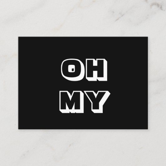 OMG，ああ私の神，神，白黒カード アドバイスカード (正面)