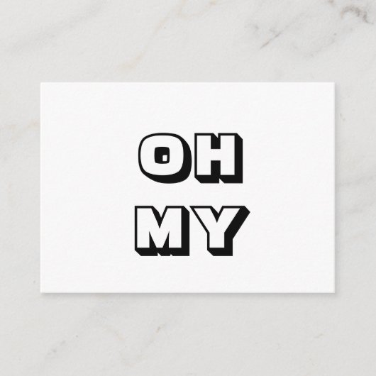 OMG，ああ私の神，神，白黒カード アドバイスカード (正面)