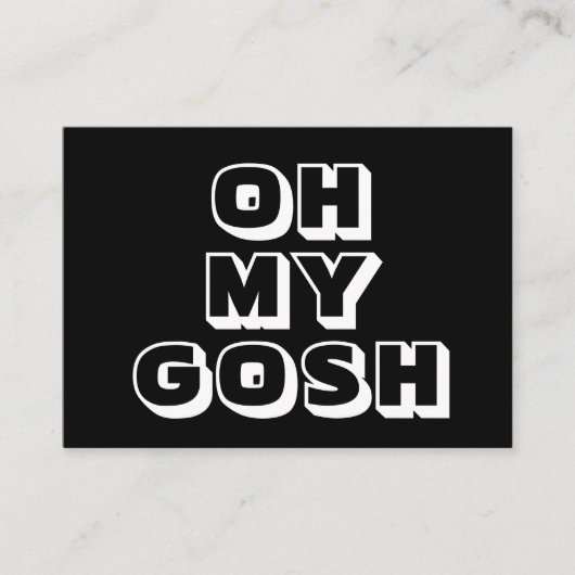 OMG，ああ私の神，神，白黒カード アドバイスカード (正面)