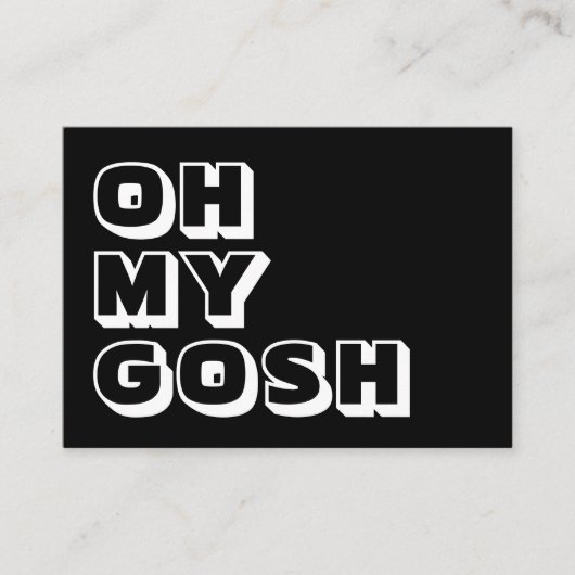 OMG，ああ私の神，神，白黒カード アドバイスカード (正面)