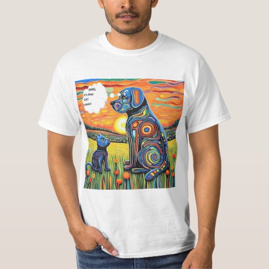 OMG、あの猫だ Tシャツ (正面)