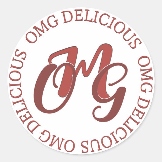 OMG おいしそうなジェネリック食品ラベル ラウンドシール (正面)