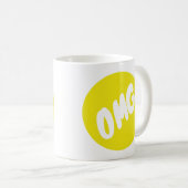 "OMG"のマグ コーヒーマグカップ (正面右)