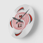 OMG！イユ ラウンド壁時計 (傾斜)