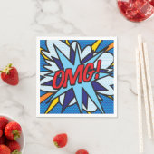 OMG ファン レトロ コミックブック スタンダードカクテルナプキン (インサイチュ)