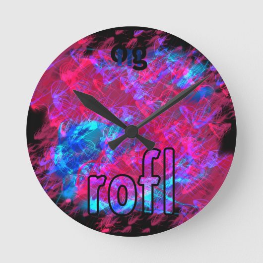 OMG！ロフール ラウンド壁時計 (正面)