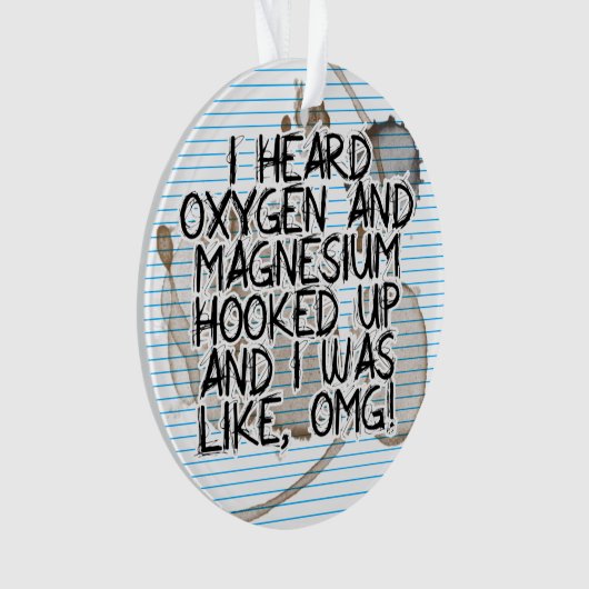 OMG -化学先生のための素晴らしいギフト! オーナメント (正面)