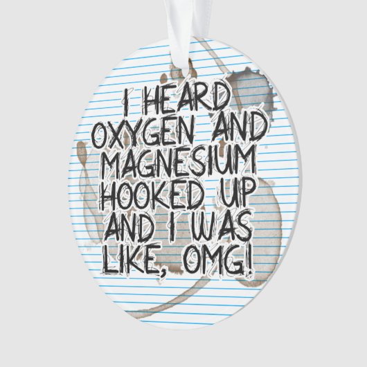 OMG -化学先生のための素晴らしいギフト! オーナメント (正面)