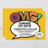 OMG 延期 日付変更 コミックブック ポップアート セーブザデート (正面/裏面)