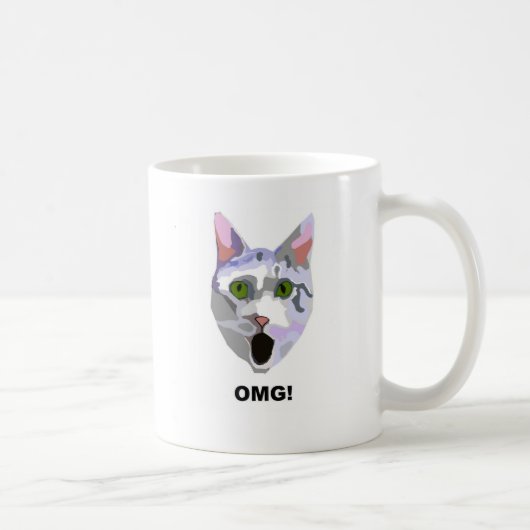 OMG! 彼が見た何をCAT 「か。「 コーヒーマグカップ (右)