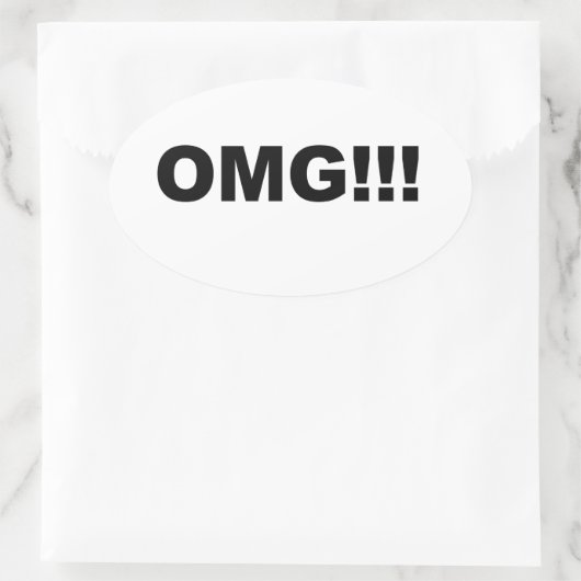 OMG!!! 楕円形シール (バッグ)