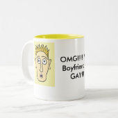 OMG -私のボーイフレンドは陽気です ツートーンマグカップ (正面左)
