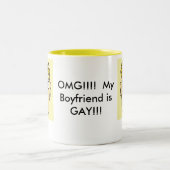 OMG -私のボーイフレンドは陽気です ツートーンマグカップ (中央)