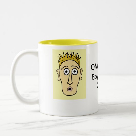 OMG -私のボーイフレンドは陽気です ツートーンマグカップ (左)