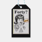OMG 40th誕生日パーティーおもしろい女性誕生日 ギフトタグ (正面)
