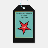 OMG 40th誕生日パーティーおもしろい女性誕生日 ギフトタグ (裏面)