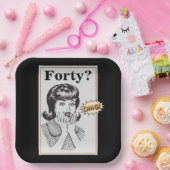 OMG 40th誕生日パーティーおもしろい女性誕生日 ペーパープレート (パーティー)