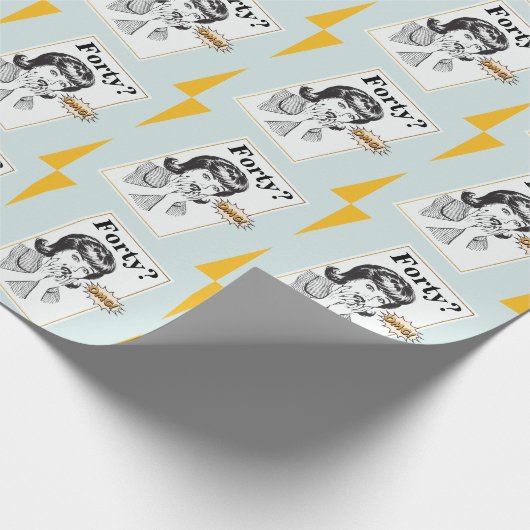 OMG 40th誕生日パーティーおもしろい女性誕生日 ラッピングペーパー (角)