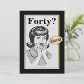 OMG 40th誕生日パーティーおもしろい女性誕生日 招待状 (スタンド正面)